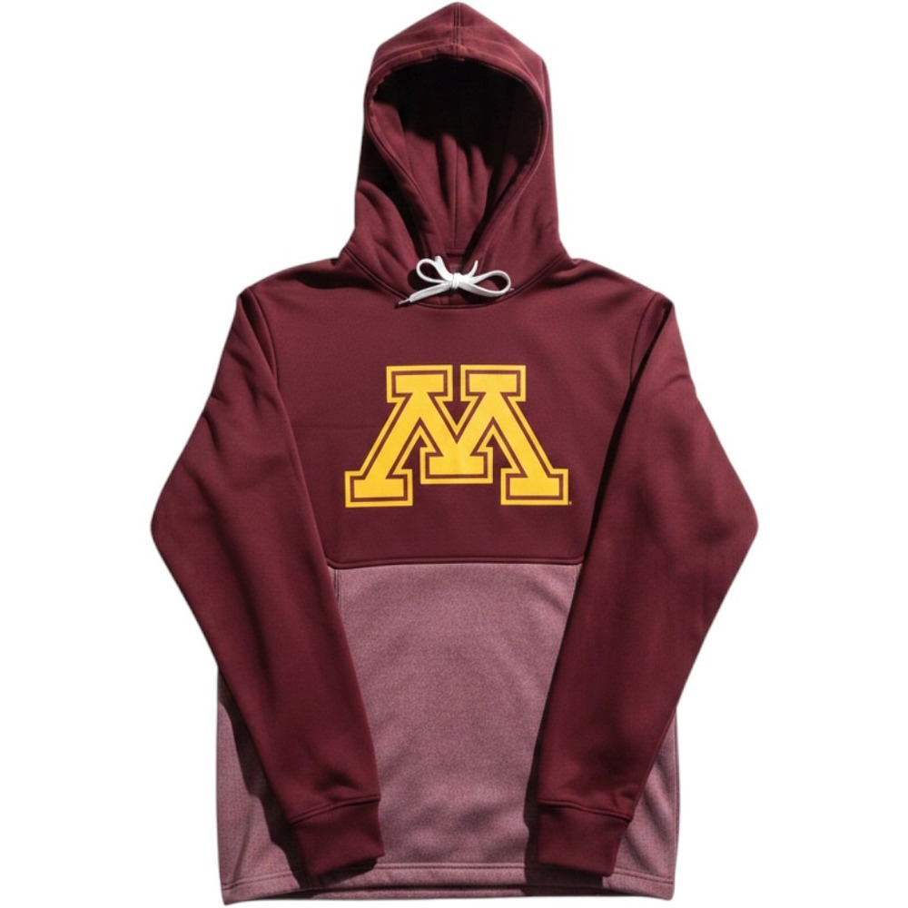 Fanatics Minnesota Golden Gophers Hoodie Mens Medium Maroon Colorblock Pullover